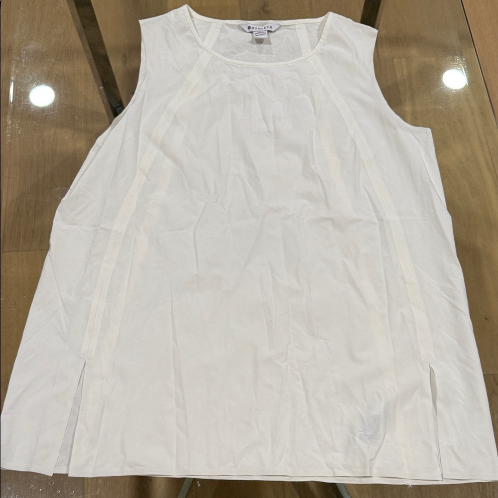 New Athleta White Tank Top cream, color, top size medium